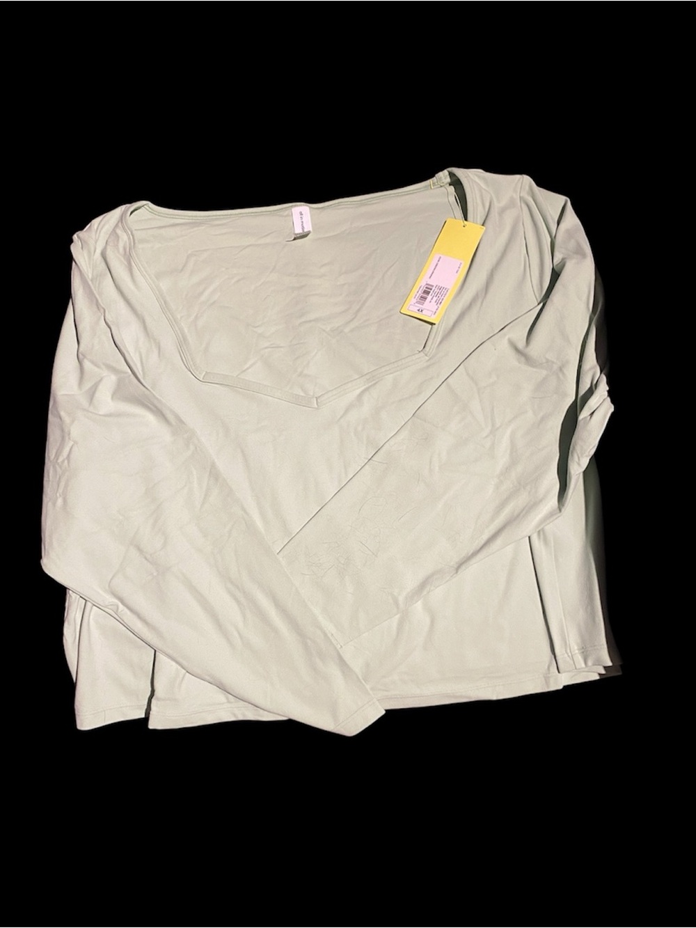 all in motion Light Sage Long-Sleeve V-Neck Top